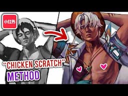 NO SKETCH??! Trying INSANE CHINESE ARTIST DRAWING METHOD | Xiaohongshu