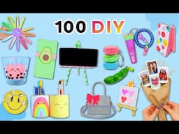 100 DIY IDEAS 🌈 Colorful Crafts & Easy Life Hacks You Can Make at Home!