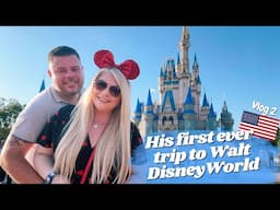HIS FIRST EVER VISIT TO A DISNEY PARK! ✨ Magic Kingdom, Disney snacks, fireworks & Steakhouse 71 AD