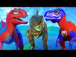 Superhero Team vs Indominus Rex & Spinosaurus  Jurassic Fight 4K