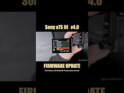 Sony a7S III Firmware Update Version 4.0 [ How to Download & Install Tutorial ]
