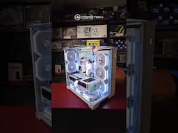 White luxury build: Ryzen 7 7800X3D + RTX 4080 SUPER. Power, style, perfection. #LianLi #GamingPC