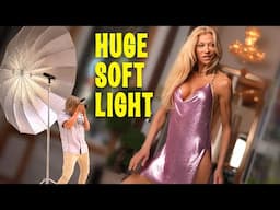 Paul C Buff 7 ft umbrella 86 inch soft silver softbox for portrait wedding reception photography