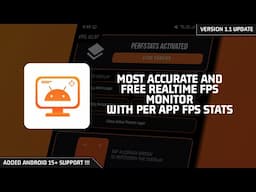 (No Root) Enable Real-Time FPS Meter on Any Android for Free !!! Per-App Stats [ PerfStats v1.1 ]