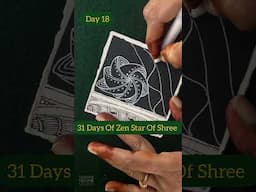 31 days of Zen Star Of Shree #zenart #starofshree #sandhyamannestudio #day18 #zentangleart