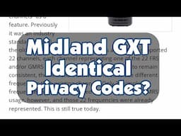 Are the Midland GXT67 & GXT1000 Privacy Codes identical? | TWRS 202 Clip