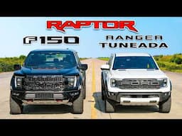 F150 Raptor R de 720hp vs Ranger Raptor tuneada: ARRANCONES