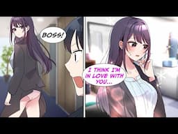 [Manga Dub] My beautiful boss' underwear was showing so I told her, then... [RomCom]
