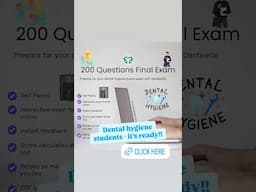 Get your 200 question interactive practice exam! https://www.dentalelle.com/200dh