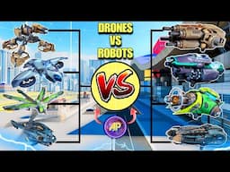 🔥 DRONES VS ROBOT WEAPONS! COMPARISON! || WAR ROBOTS WR ||