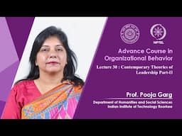 Lecture 30: Contemporary Theories of Leadership: Part-II