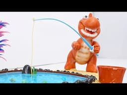 Solve the Wooden Puzzle with Cute Baby Dino | Numbers, Shapes, Counting |  Fun and Enjoy.