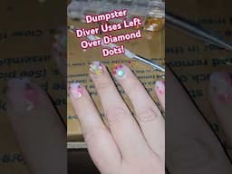 Dumpster Diver's Diamond Dots Leftovers Ideas! Add to Temu Press On Nails! #upcycle #diy