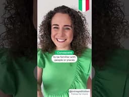 What’s the difference between SAPERE vs CONOSCERE in Italian
