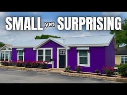 WOW, CUTEST lil' mobile home on the MARKET! Prefab House Tour