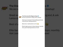 Magnum Opus Meetup in NYC Today for Elite Members!