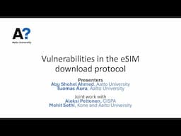 Vulnerabilities in the eSIM download protocol