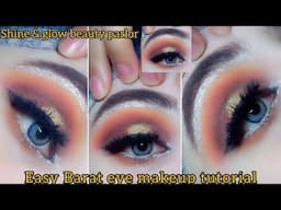 Red mahron barat eye makeup tutorial for beginners | easy bridal eyes makeup tutorial | shine&glow
