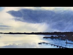 Large Watercolour Seascape from Yamba Part 2