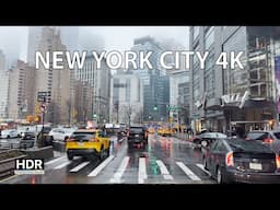 Rainy Streets of New York City - 4K HDR Compilation - USA