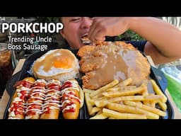 PORKCHOP | TRENDING UNCLE BOSS SAUSAGE | OUTDOOR COOKING | MUKBANG PHILIPPINES