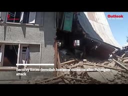 Militant Asif Sheikh’s House Razed in Manghama Area of Tral Town