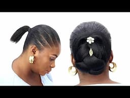 WOW 😱 2Omins Quick and Classy Bridal Hairstyle for Black Women with Short Natural Hair.