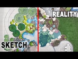 Backyard Makeover - Peaceful Pond Built from a Simple Sketch!