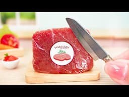 Cooking Beef Tutorial 😍🔥 Miniature Buldak Food 🍜Tiny Cakes