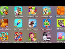 Save The Girl,SpongeBob Krusty,Tom Friends,Peppa Pig Sports,Vlad & Niki Supermarket,KUROMI'S Prison