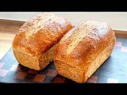 2 Brown (Whole wheat) Loaves:  Plus, Hand Kneading Tutorial
