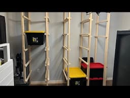 Tote Storage sliding shelves/ Rack build