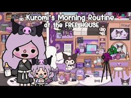 FREE HOUSE! Kuromi's Morning Routine 😈🏠 Toca Boca House Ideas |  Toca Life Story