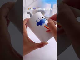 🌈🌤️☔️Cute pen holder painting #shorts #art #painting #muktaeasydrawing #youtubeshorts