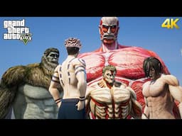 GTA 5 - Ryomen Sukuna VS Attack On Titan | Epic Death Battle!