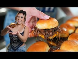 The perfect BEEF BBQ SLIDERS for your next gathering, pressure cooker recipe!