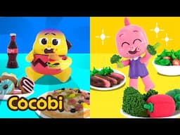 Healthy Foods vs Junk Food🍔🥗 + More Fun Songs for Kids | Cocobi