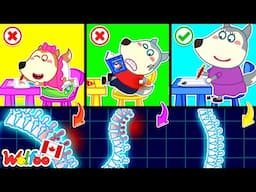 Do You Sit Like This? 😫 Let’s Correct that Posture 🥰 Good Habits 🇨🇦 Wolfoo Kids Cartoon