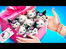 ¡Construimos una Pequeña Casa para Mascotas! ¡Cómo Cuidar de tus Mascotas! Hello Kitty vs Kuromi
