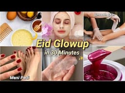 Eid Glow Up: Salon Results at Home in 30 Minutes🌙| Selfcare with Taiba