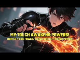 My Touch Awakens Powers! Lighter = FIRE Power, Water Bottle = WATER Power！