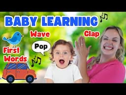 Baby Learning With Miss Katie! Learn First Words, Gestures, Clapping & Waving & Nursery Rhymes