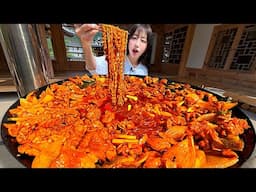 초대왕 솥뚜껑 찜닭🔥🔥 먹어도 살 덜찐다길래 마음껏 먹었습니다😂