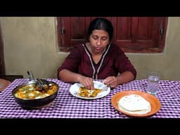 Shakshouka Recipe ❤️ I made Shakshuka & Soft Thin Roti for Dinner | Village Dinner Recipe