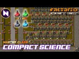 Simple Compact SCIENCE Block🔴🟢⚫🔵 To Leave NAUVIS In SPACE AGE | Factorio Master Class/Tutorial