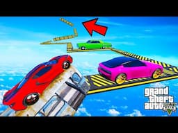 FRANKLIN TRIED THINNEST BLOCK PARKOUR RAMP CHALLENGE GTA 5 | SHINCHAN and CHOP