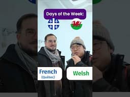Days of the Week in Welsh 🏴󠁧󠁢󠁷󠁬󠁳󠁿 and French (Québec) ⚜️