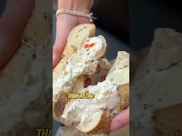 British girl tries New York bagel in NYC 🗽 🇬🇧 #nycfood #bagel #libertybagels