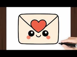How To Draw a LOVE LETTER KAWAII