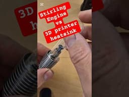 Free Piston Stirling Engine vs 3D printer Heatsink #diy #shorts #experiment